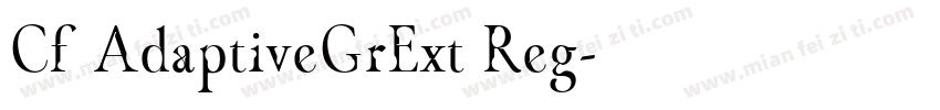 Cf AdaptiveGrExt Reg字体转换